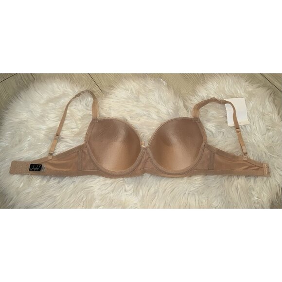 Jezebel J5820 Lace Trim Underwire Contour Bra Lined Womens 34C Beige New - Picture 5 of 6